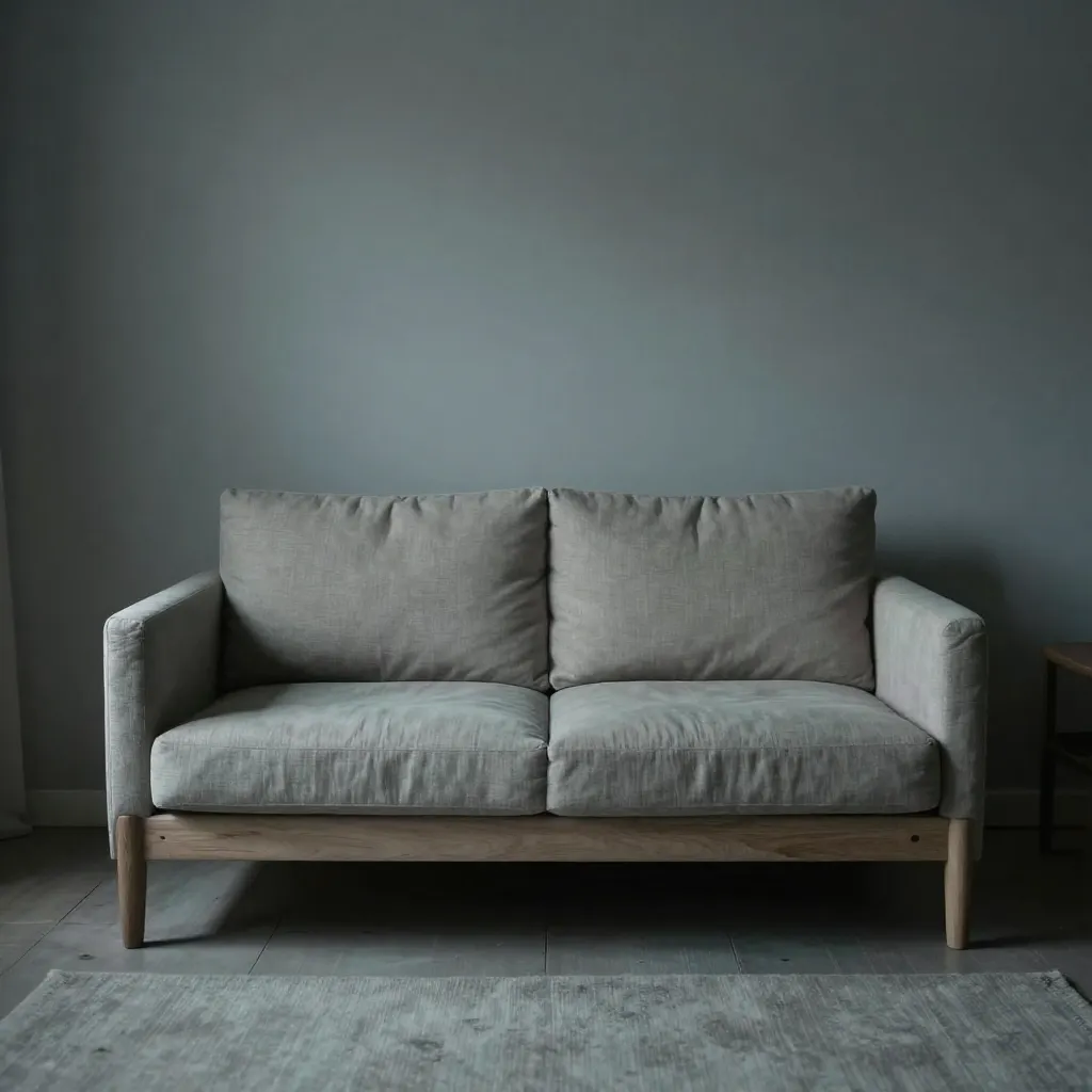 Eco-friendly furniture materials arranged beautifully