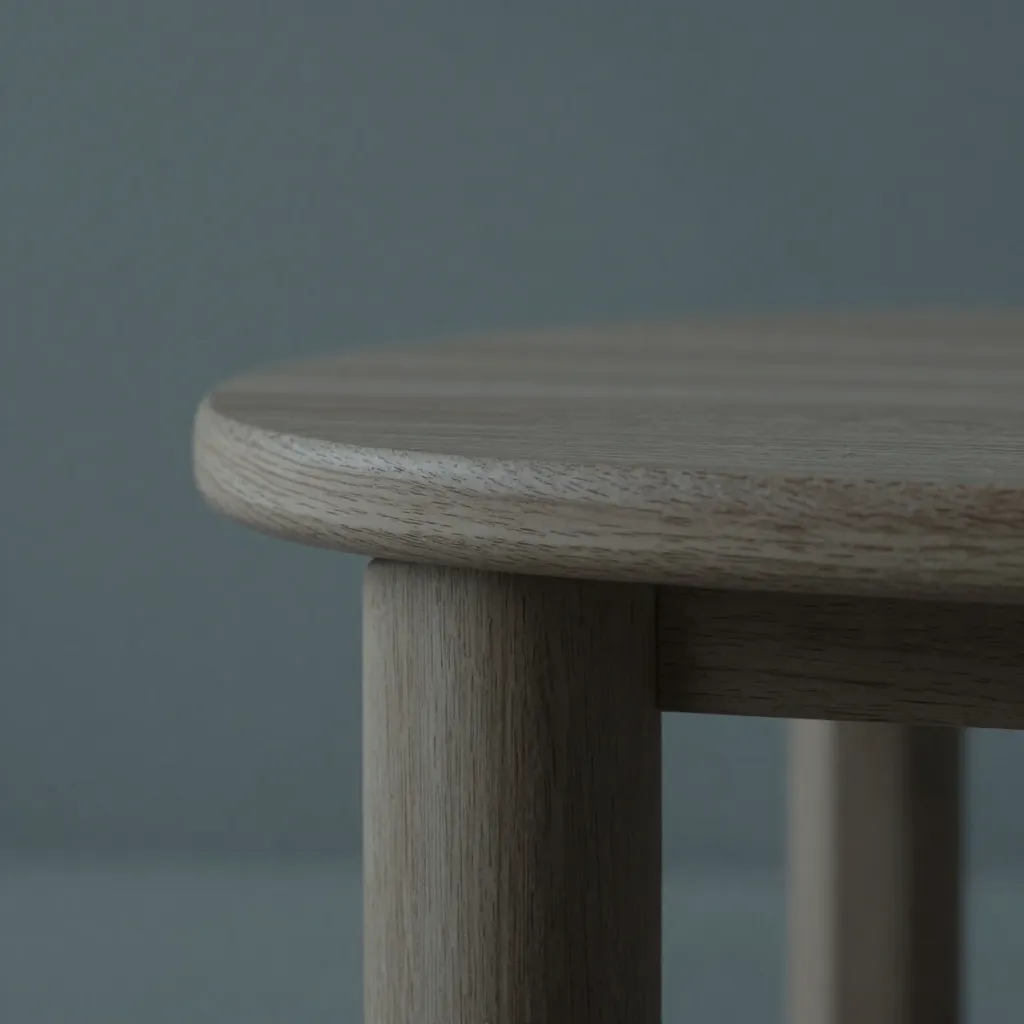 Natural material furniture in contemporary space